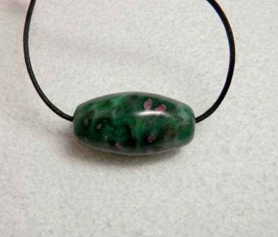 Ruby in Fuchsite Focal Bead